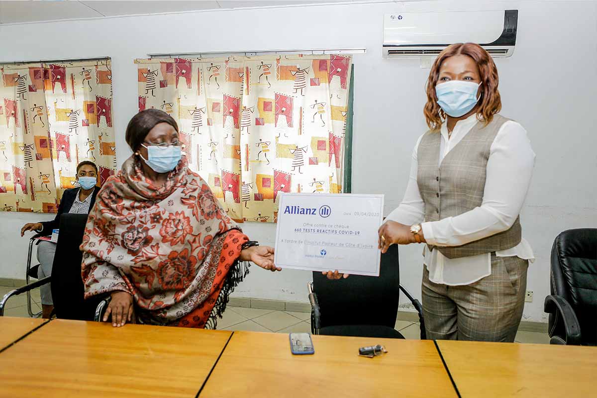 Action solidaire Covid-19 - allianz ci offre des tests coronavirus à l'institut pasetur