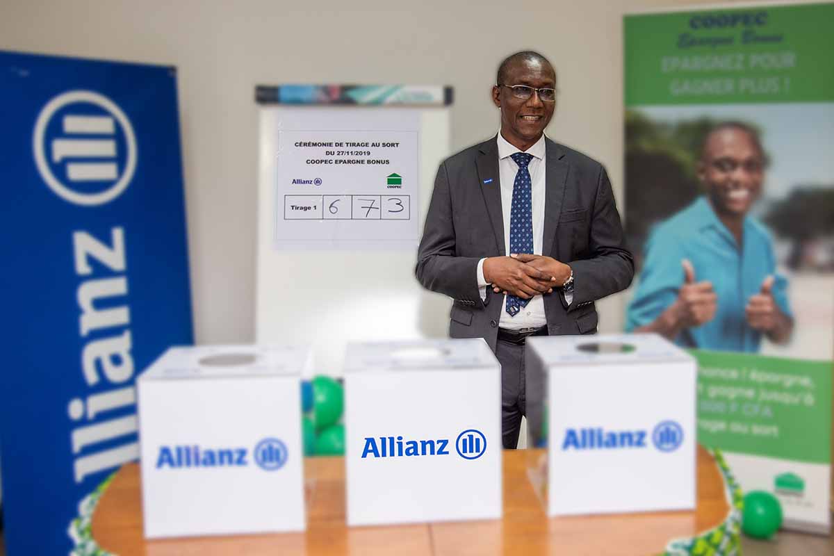 Allianz : cérémonie du 1er tirage au sort du contrat d'assurance Coopec Epargne Bonus